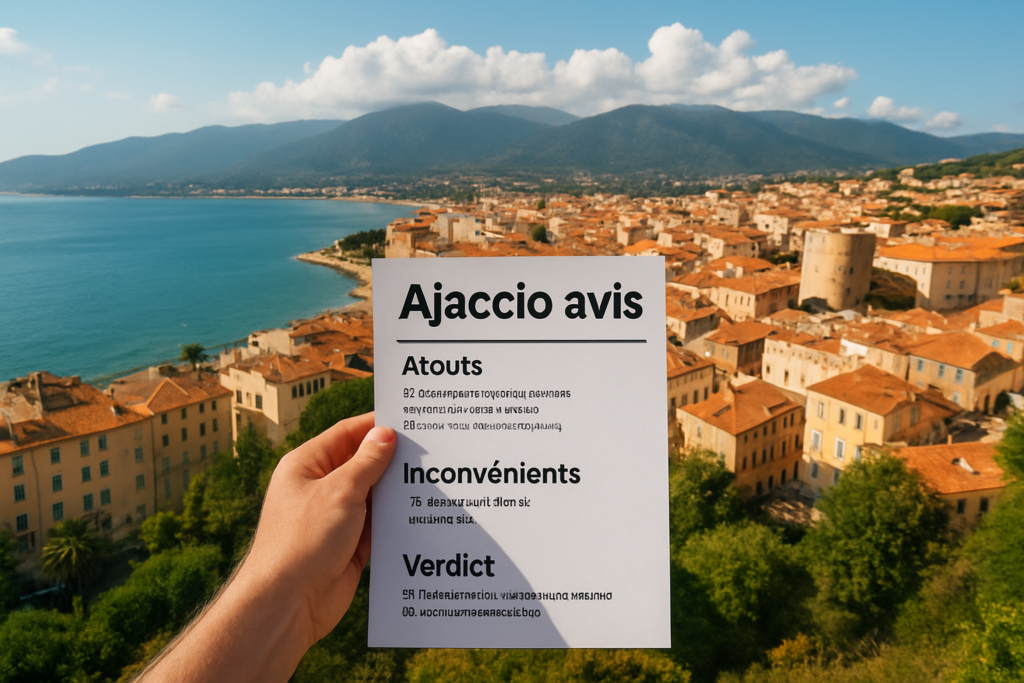 Ajaccio avis : atouts, inconvénients et verdict sur la capitale corse