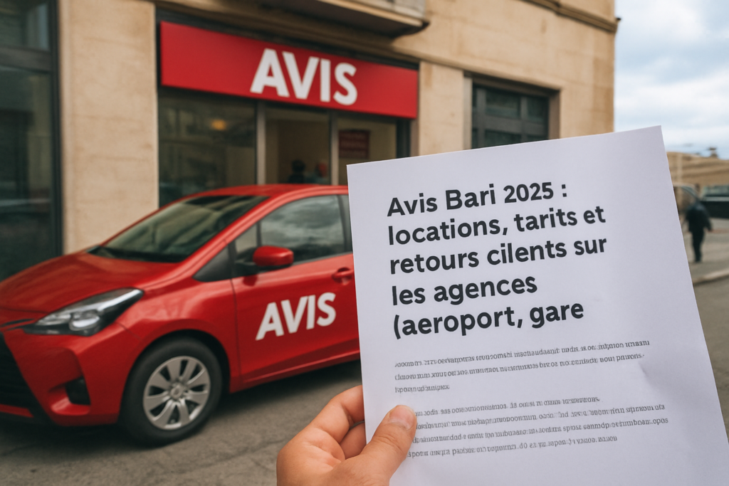 Avis Bari 2025 : locations, tarifs et retours clients sur les agences (aéroport, gare)